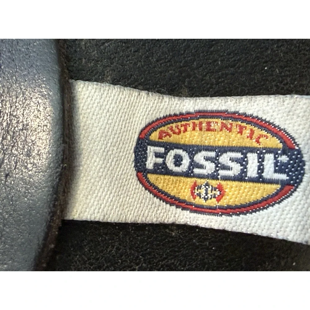 Fossil Vintage Men's Black Leather Belt Size 34
